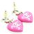 Chanel Orecchini a goccia Gold Crystal CC Heart Pendant Season D'oro - vista 3