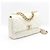 Chanel Borsa a tracolla con patta e catena Large Bianco - vista 3