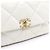 Chanel Borsa a tracolla con patta e catena Large Bianco - vista 8