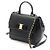 Salvatore Ferragamo Borsa a mano Kerry Small in pelle Saffiano nera con manico superiore e tracolla a catena Nero - vista 2