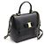 Salvatore Ferragamo Borsa a mano Kerry Small in pelle Saffiano nera con manico superiore e tracolla a catena Nero - vista 3