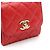 Chanel Mini Borsa a Tracolla con Catena e Patta Rossa - vista 4