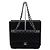 Chanel Borsa a tracolla Classic Medium con catena argentata Nero