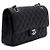Chanel Borsa a tracolla Classic Medium con catena argentata Nero - vista 4