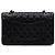 Chanel Borsa a tracolla Classic Medium con catena argentata Nero - vista 5