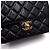 Chanel Borsa a patta matelassé in pelle d'agnello nera con logo CC e catena dorata Nero - vista 10