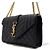 Saint Laurent Bolsa de ombro e crossbody acolchoada Monogram com corrente dourada e fecho envelope Preto - vista 2