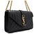 Saint Laurent Bolsa de ombro e crossbody acolchoada Monogram com corrente dourada e fecho envelope Preto - vista 3