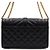 Saint Laurent Bolsa de ombro e crossbody acolchoada Monogram com corrente dourada e fecho envelope Preto - vista 4