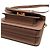 Marni Mini Borsa a Tracolla e Crossbody Trunk Saffiano Sand Brown Marrone - vista 9