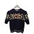Miu Miu Kurzärmeliger Strickpullover in Navy mit Intarsia-Gänseblümchen Blau