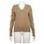 Burberry Brauner Pullover aus Wolle und Seide mit Initial-Logo - Strick-T-Shirt für Damen