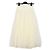 Dior Saia midi plissada em tule bordado com bolinhas ecru - vista 4