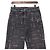 Chanel Pantaloni in denim da donna con stampa logo CC multicolore Nero - vista 2