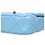 Chanel Bolsa de ombro em pele de cordeiro acolchoada azul celeste com corrente - vista 6