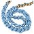 Chanel Bolsa de ombro em pele de cordeiro acolchoada azul celeste com corrente - vista 7