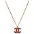 Chanel Collana CC in oro e zirconi rosa
