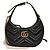 Gucci Mini borsa a spalla GG Marmont a mezzaluna Nera Nero