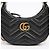 Gucci Mini borsa a spalla GG Marmont a mezzaluna Nera Nero - vista 3