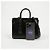 Saint Laurent mala Tote Nano em couro liso Preto com ferragens douradas - vista 6