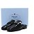 Prada Brushed Black Mule Slippers with Triangular Logo - view 8