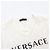 Versace Unisex T-Shirt aus Baumwolle in Weiß mit Logo - Ansicht 5