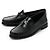 Céline Mocassino Triomphe in pelle di toro lucida Nero