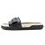 Valentino Rockstud Damen-Slipper aus schwarzem Raffia mit Klettverschluss