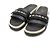 Valentino Rockstud Damen-Slipper aus schwarzem Raffia mit Klettverschluss - Ansicht 3
