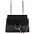 Chloé Mini borsa a tracolla con catena Fay in camoscio nero - vista 4