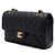 Chanel Borsa a tracolla Classic Small Flap CC in Caviar Nero - vista 3