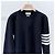 Thom Browne Strick mit diagonalen Streifen und Goldakzenten Navy Size Blau - Ansicht 3