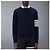 Thom Browne Strick mit diagonalen Streifen und Goldakzenten Navy Size Blau - Ansicht 8