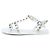 Valentino Sandali con cinturino Rockstud Bianco - vista 7