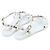 Valentino Sandali con cinturino Rockstud Bianco - vista 8