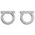 Salvatore Ferragamo Orecchini Gancini Crystal Large Argento