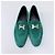 Hermès Mocassino in camoscio con logo Green Verde - vista 6