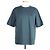 Hermès T-Shirt Turchese con Patch in Pelle di Cavallo Blu