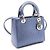 Dior Borsa Tote e Borsa a Tracolla Lady Medium Blu Metallizzato - vista 3