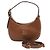 Miu Miu Bolso Hobo y Bolso Bandolera de Cuero Caramelo con Logotipo Dorado Castaño