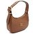 Miu Miu Bolso Hobo y Bolso Bandolera de Cuero Caramelo con Logotipo Dorado Castaño - vista 3
