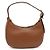 Miu Miu Bolso Hobo y Bolso Bandolera de Cuero Caramelo con Logotipo Dorado Castaño - vista 4