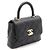 Coco Handle Chanel Borsa Micro Tote in Caviar Nero con Manico Coco e Tracolla a Catena Dorata - vista 3