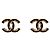 Chanel Black CC Gold Earrings