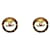 Chanel Orecchini rotondi CC Gold Nero  - vista 3