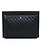 Chanel Clutch Classic Large in pelle d'agnello nera con CC argento Nero