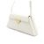 Prada Bolsa de ombro média em couro escovado com fivela dourada Branco - vista 2