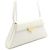 Prada Bolsa de ombro média em couro escovado com fivela dourada Branco - vista 3