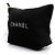 Chanel Pouch in tela nera con logo iniziale - vista 2
