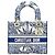 Dior Borsa Tote Lady Delight Rev Dinfini Embroidery White Blue Mai Usata